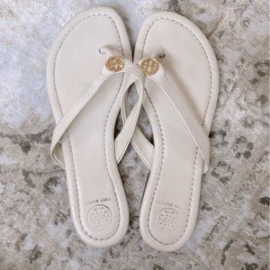 Tory Burch leather flip flops